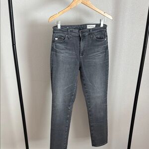 AG-ED Denim Mari High Rise Slim Straight leg in washed grey